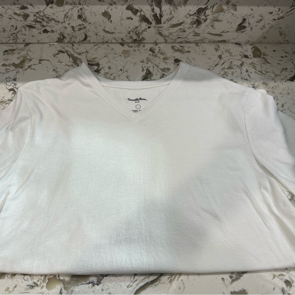 Goodfellow & Co White V-Neck Tee